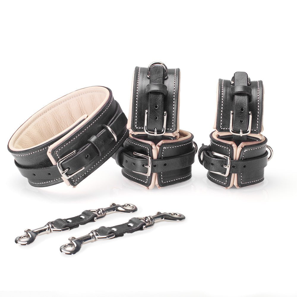 Classic Padded Leather Collar &amp; Cuffs [SET]