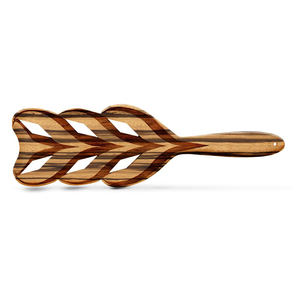 Zebrawood Braid Spanking Paddle | Premium Handmade BDSM Paddles by LVX Supply 