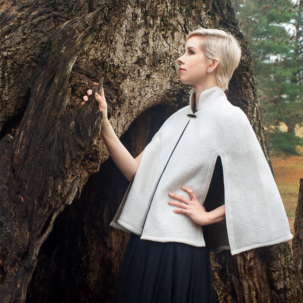 Lined Wool Capelet - 100% Handmade in Richmond, VA by LVX Supply &amp; Co