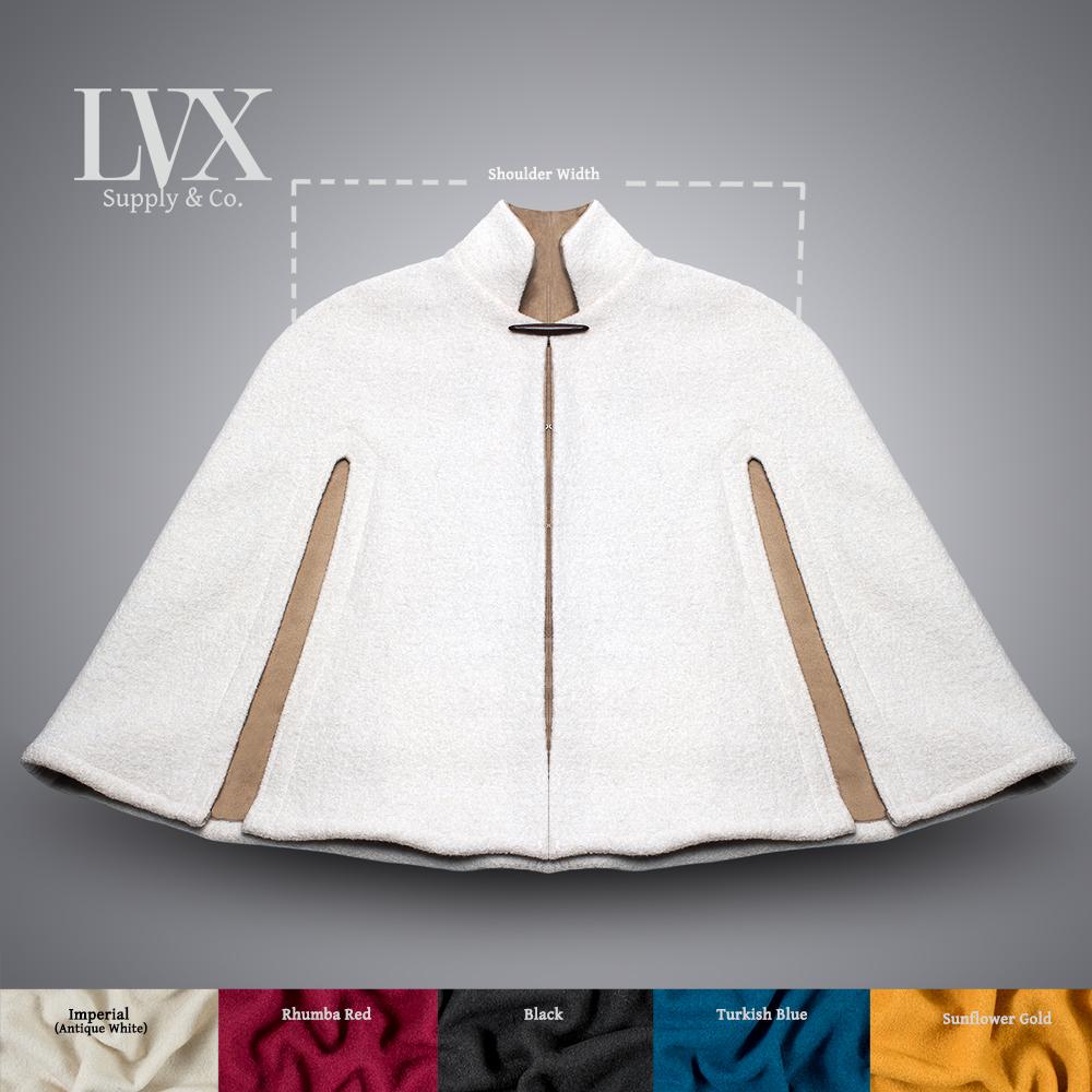 Lined Wool Capelet - 100% Handmade in Richmond, VA by LVX Supply & Co