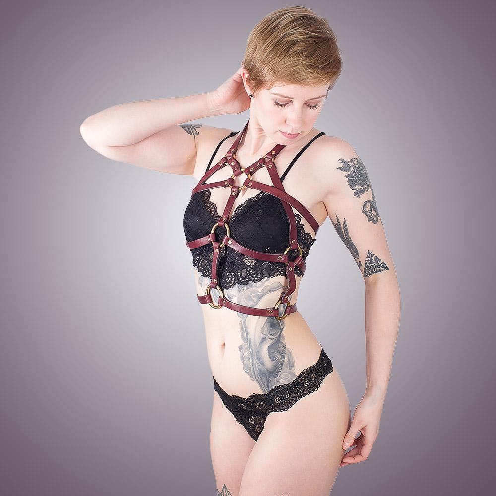 Leather Chest Harness [Suede-Lined]