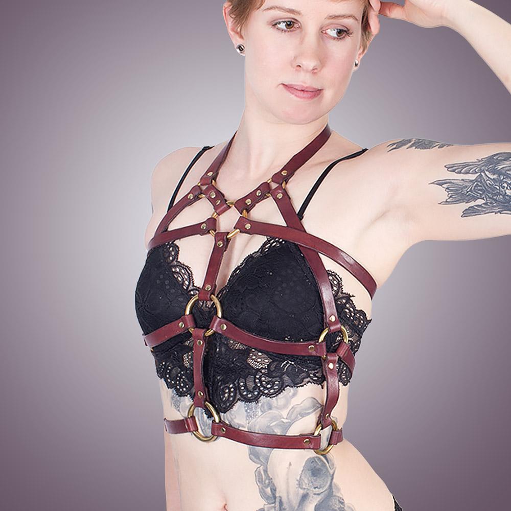 Leather Chest Harness [Suede-Lined]