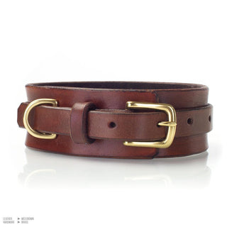 Premium classic suede lined leather bondage collar, hand dyed with solid cast hardware. Handmade by LVX Supply