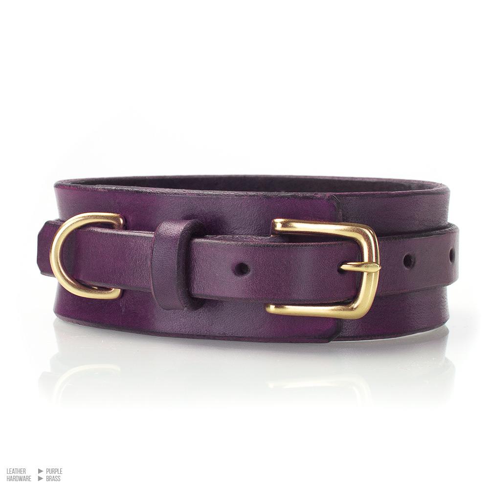 Classic BDSM Collar | Premium Suede Lined Leather Bondage Collar