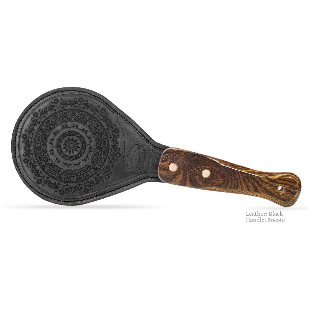 Leather Paddle w/ Floral Engraving