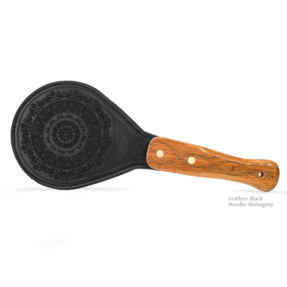 Classic Leather Paddle w/ Floral Engraving