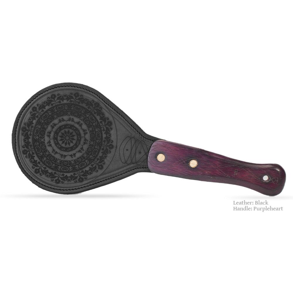 Classic Leather Paddle w/ Floral Engraving