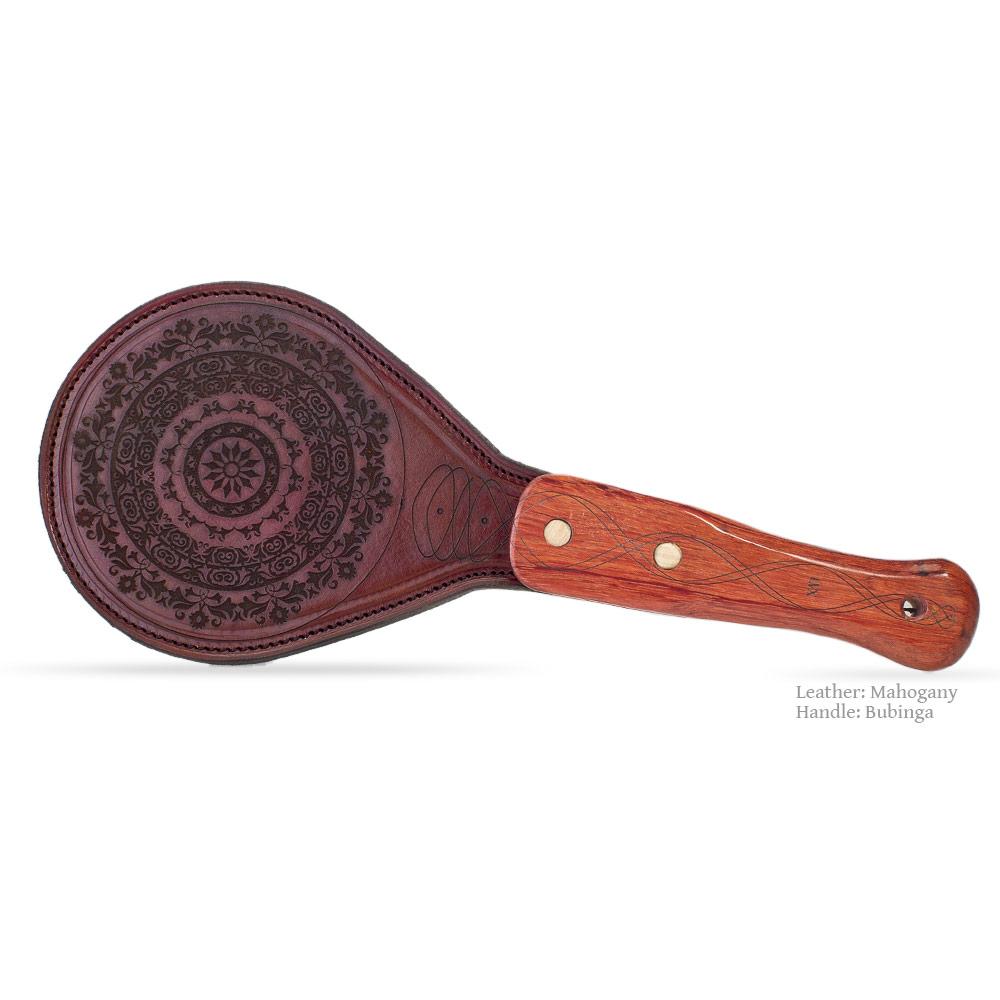 Classic Leather Paddle w/ Floral Engraving