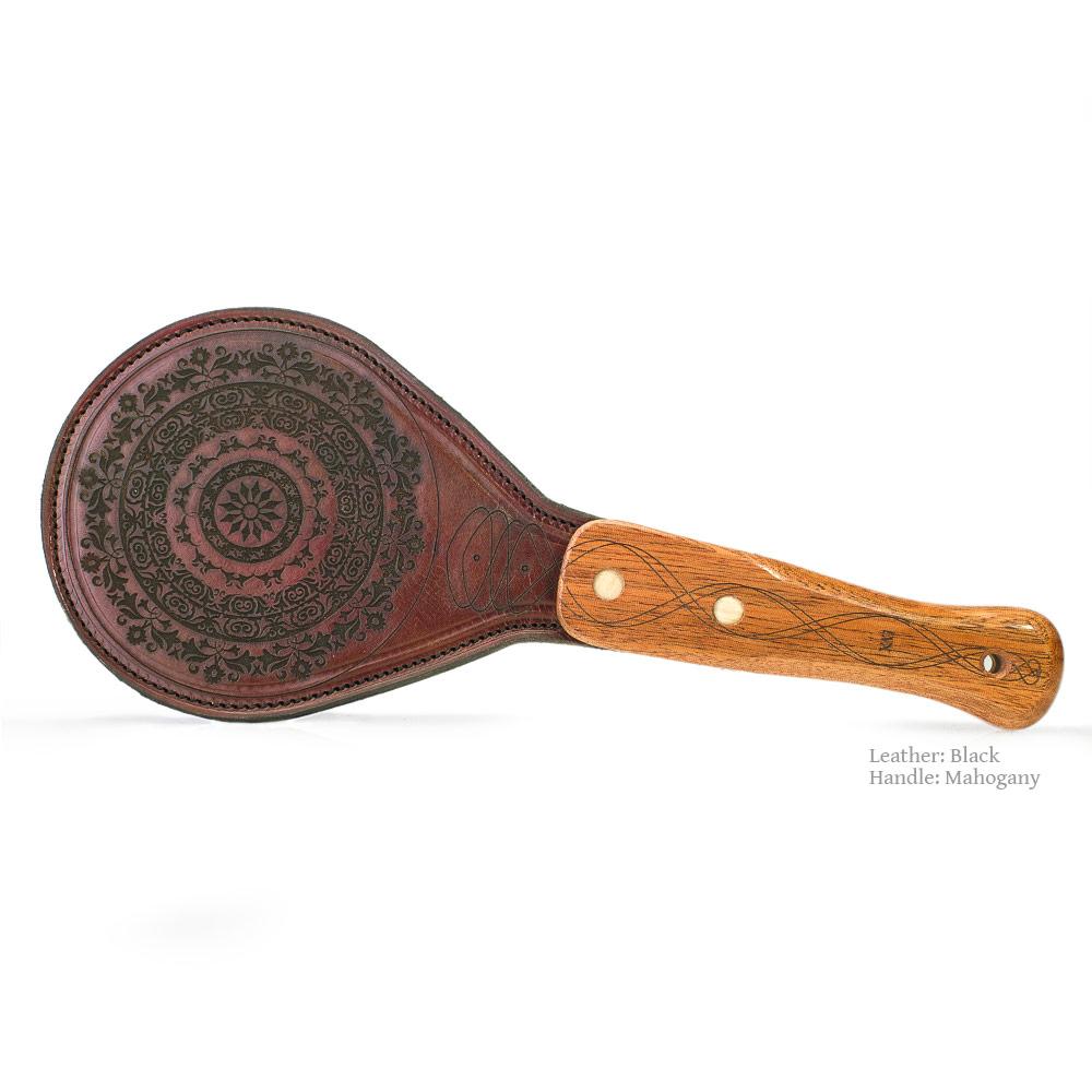 Classic Leather Paddle w/ Floral Engraving