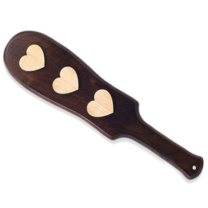 Hearts Spanking Paddle with 3D Inlay