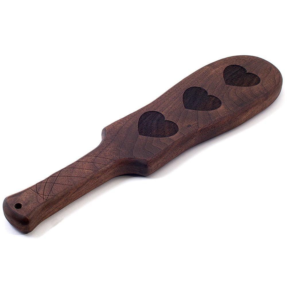 Hearts Spanking Paddle with 3D Inlay