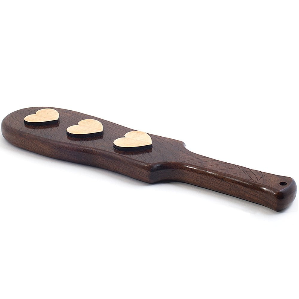 Hearts Spanking Paddle with 3D Inlay
