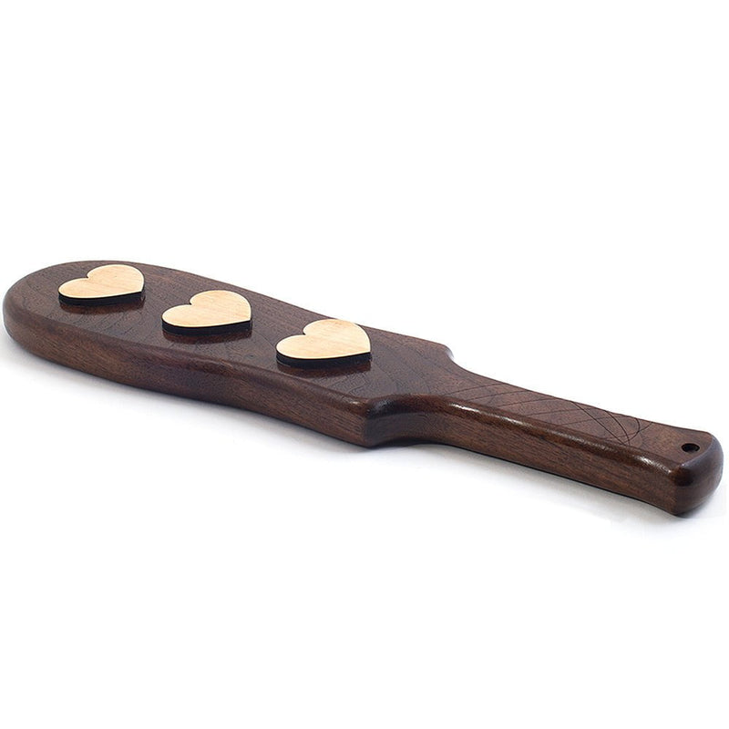 Hearts Spanking Paddle with 3D Inlay