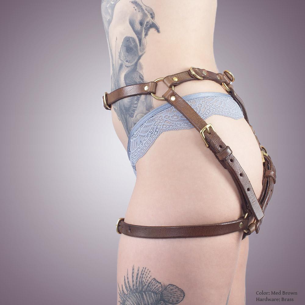 Leather Hip Harness [Suede-Lined]