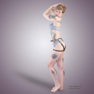 Leather Hip Harness [Suede-Lined]