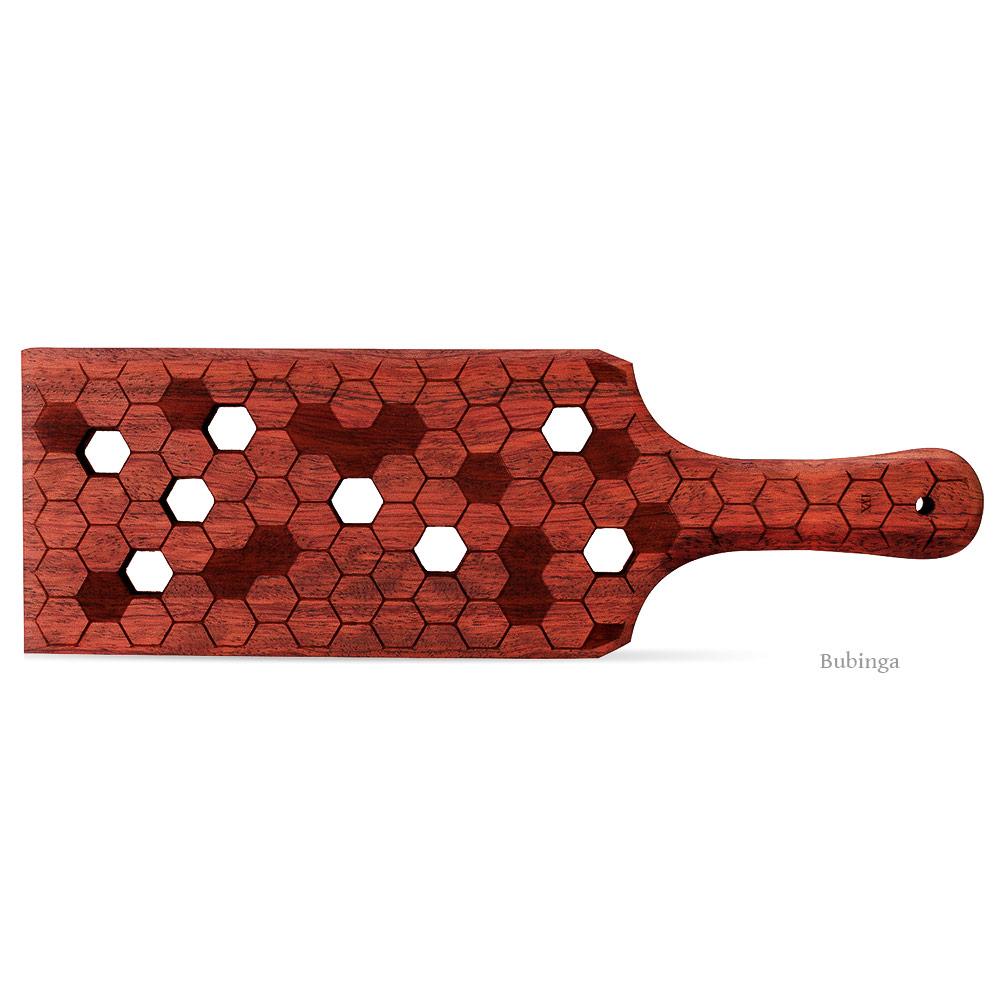 Bubinga HoneyComb Paddle for BDSM Spanking and Impact | LVX Supply & Co. 