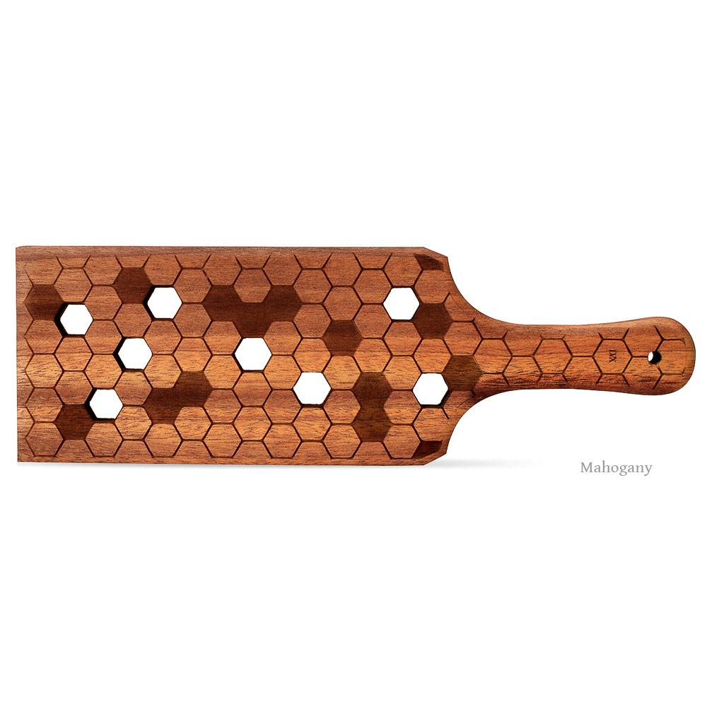 Mahogany HoneyComb Paddle for BDSM Spanking and Impact | LVX Supply & Co. 