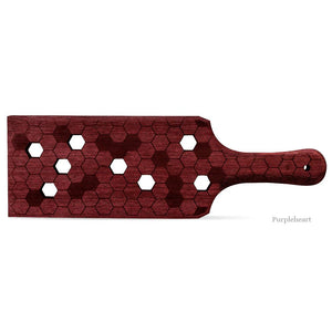 Purpleheart HoneyComb Paddle for BDSM Spanking and Impact | LVX Supply & Co. 