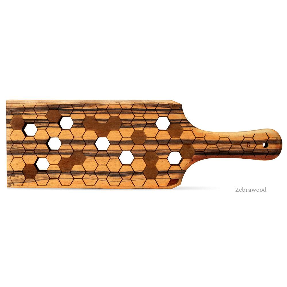 Zebrawood HoneyComb Paddle for BDSM Spanking and Impact | LVX Supply & Co. 