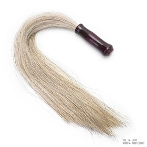 Natural Horse Hair Flogger in Ergo Carved Handle