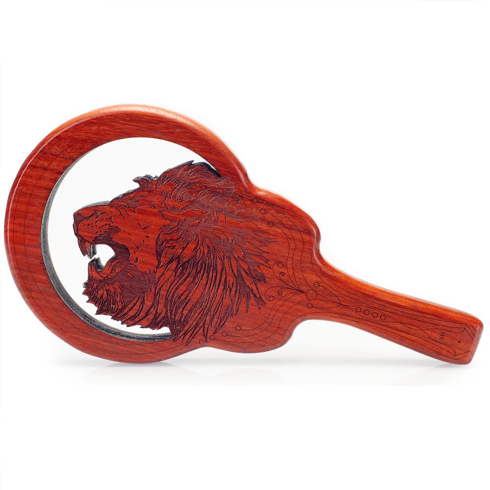 Handmade Lion Engraved BDSM Spanking Paddle by LVX Supply & Co