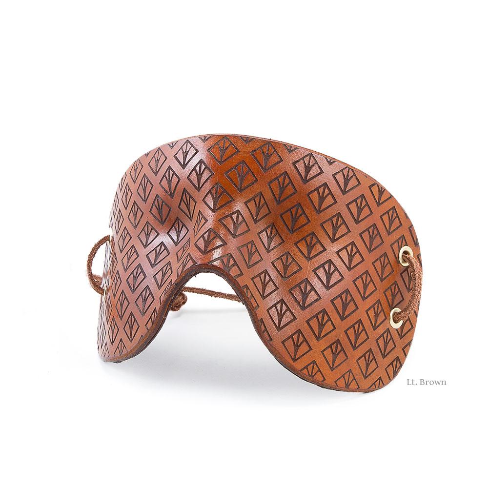 Engraved &amp; Molded Leather Mask [Suede-Lined]