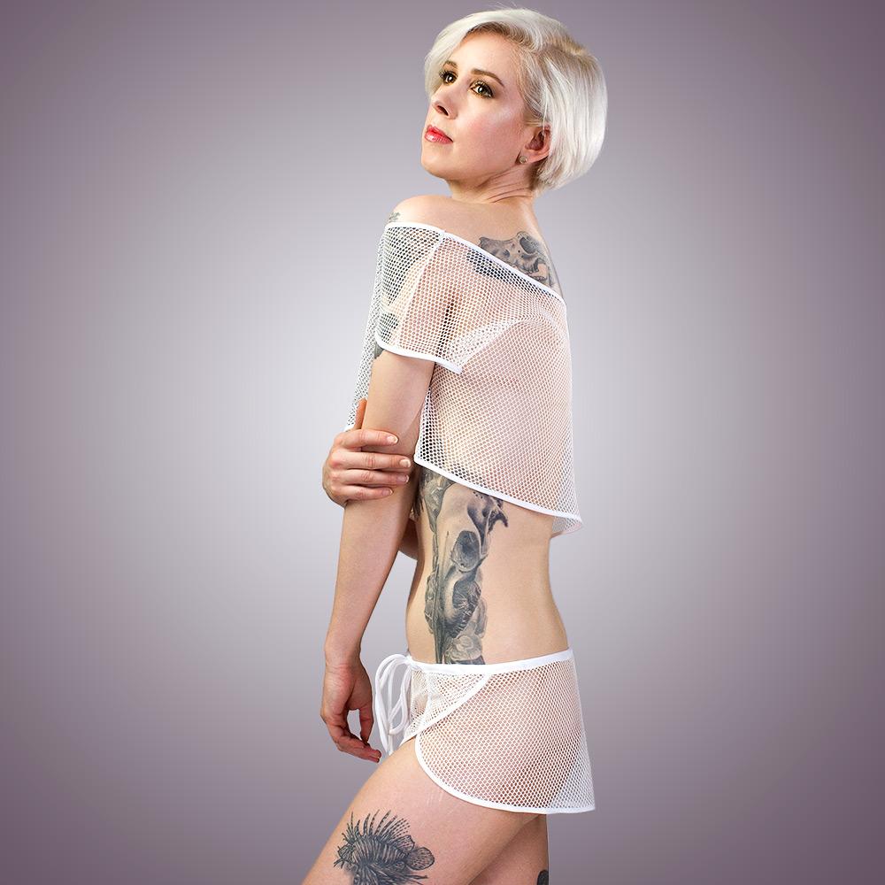 Mesh Crop Top &amp; Shorts