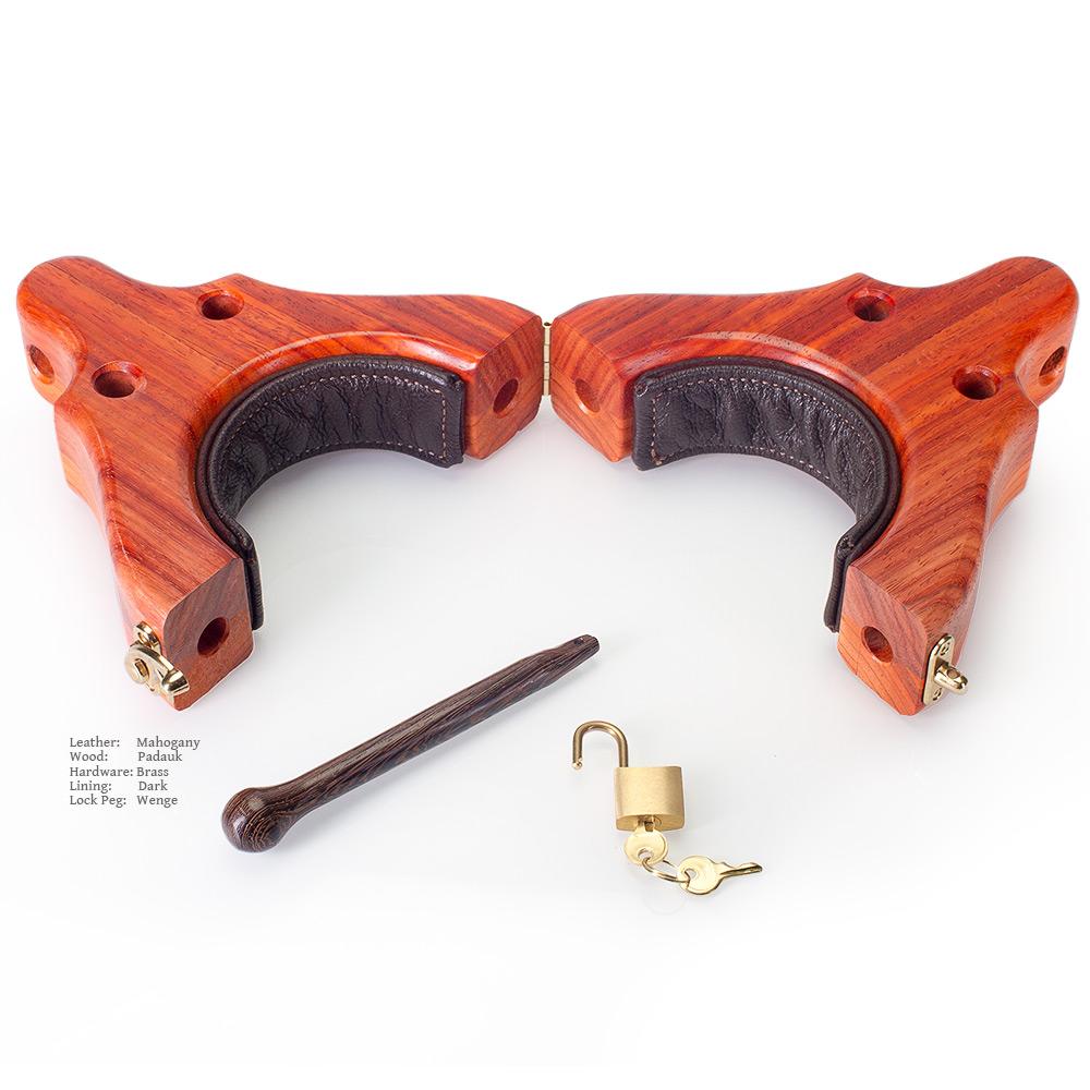 Wood & Leather BDSM Collar