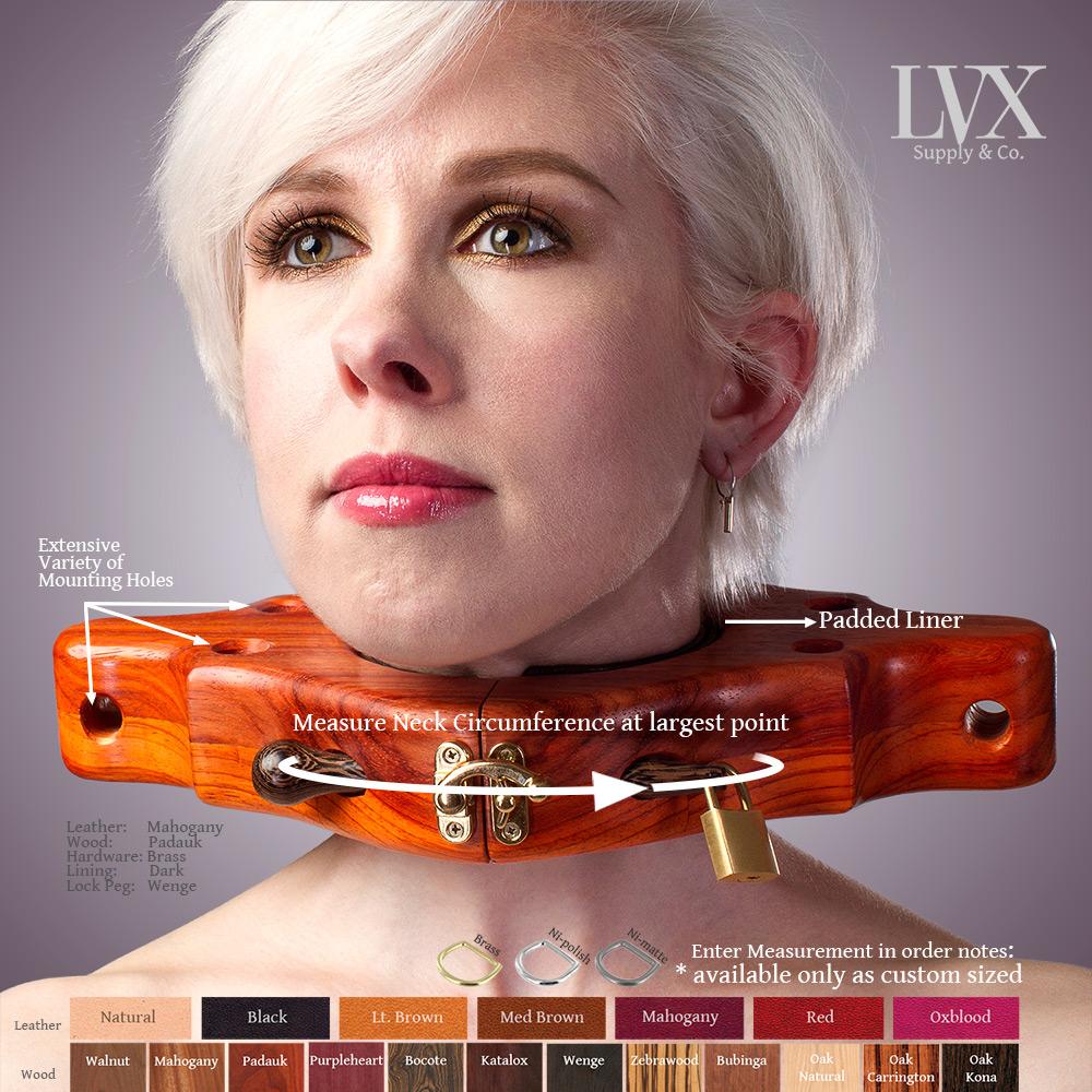 Wood &amp; Leather BDSM Collar