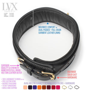 Fox BDSM Luxury bondage Padded Brown Leather Collar and Leash – VP