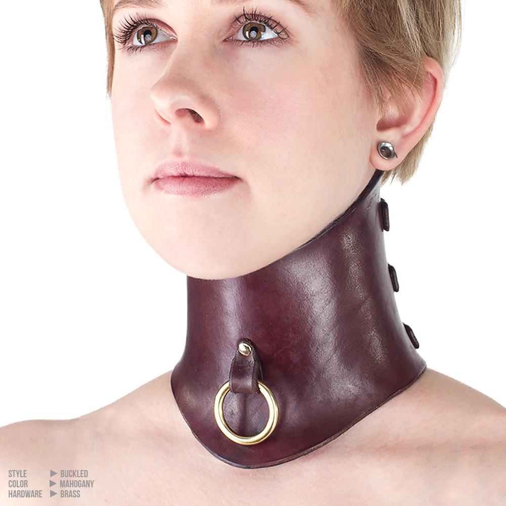 Molded Leather Posture Collar [Suede-Lined]