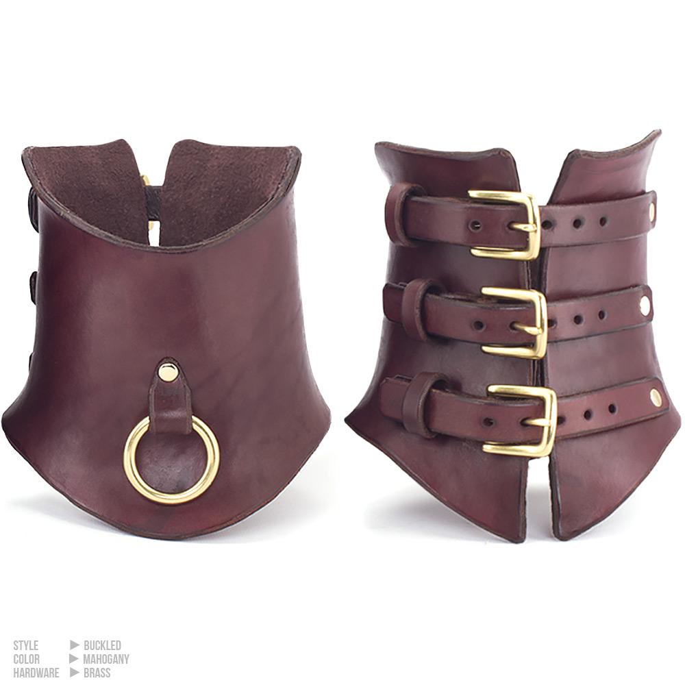 Molded Leather Posture Collar [Suede-Lined]