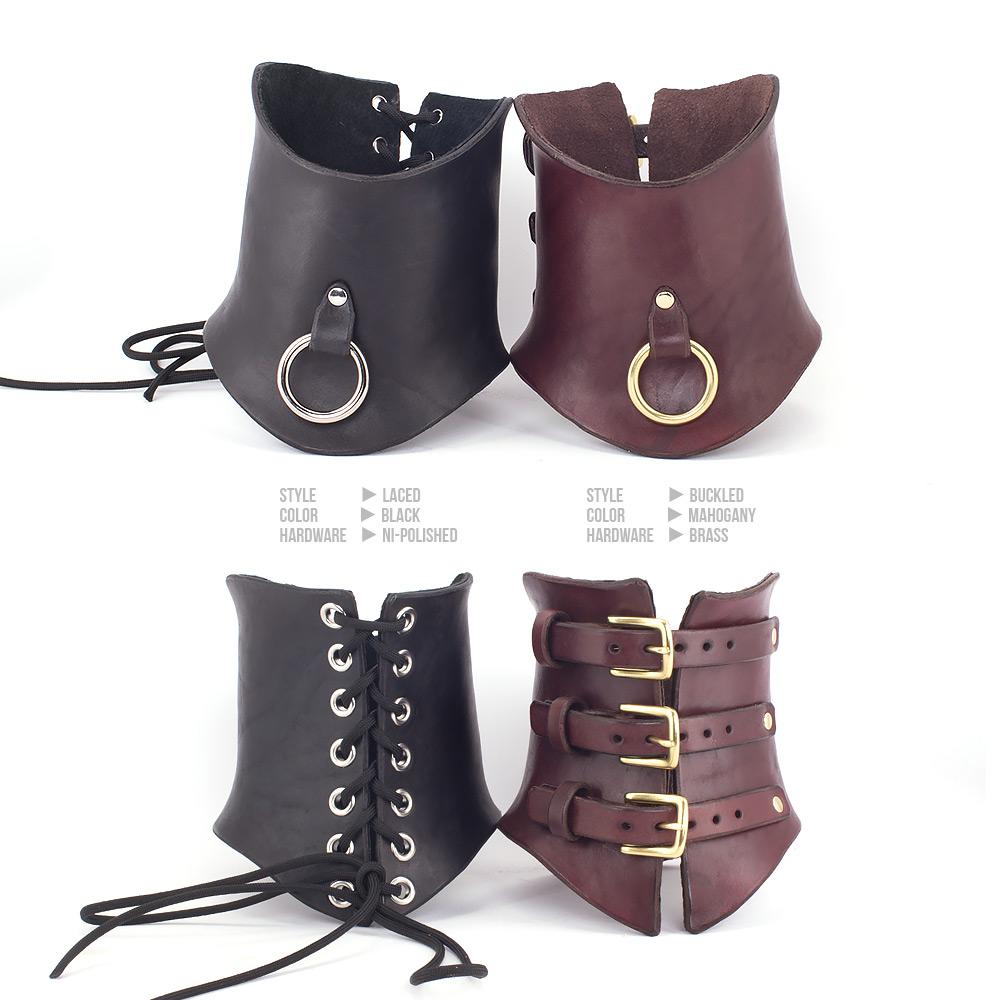 Molded Leather Posture Collar [Suede-Lined]