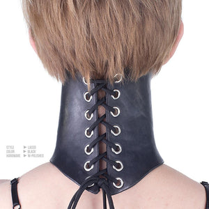 Molded Leather Posture Collar [Suede-Lined]