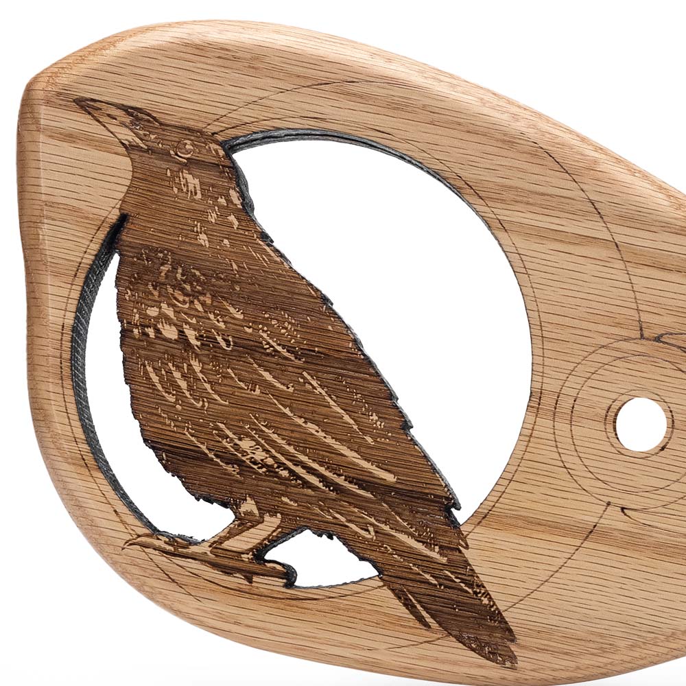 Handmade Raven Engraved BDSM Spanking Paddle by LVX Supply &amp; Co