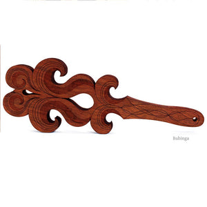 Bubinga Scroll Spanking Paddle | Handmade Wooden BDSM Paddle by LVX Supply