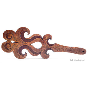 Oak (Carrington) Scroll Spanking Paddle | Handmade Wooden BDSM Paddle by LVX Supply