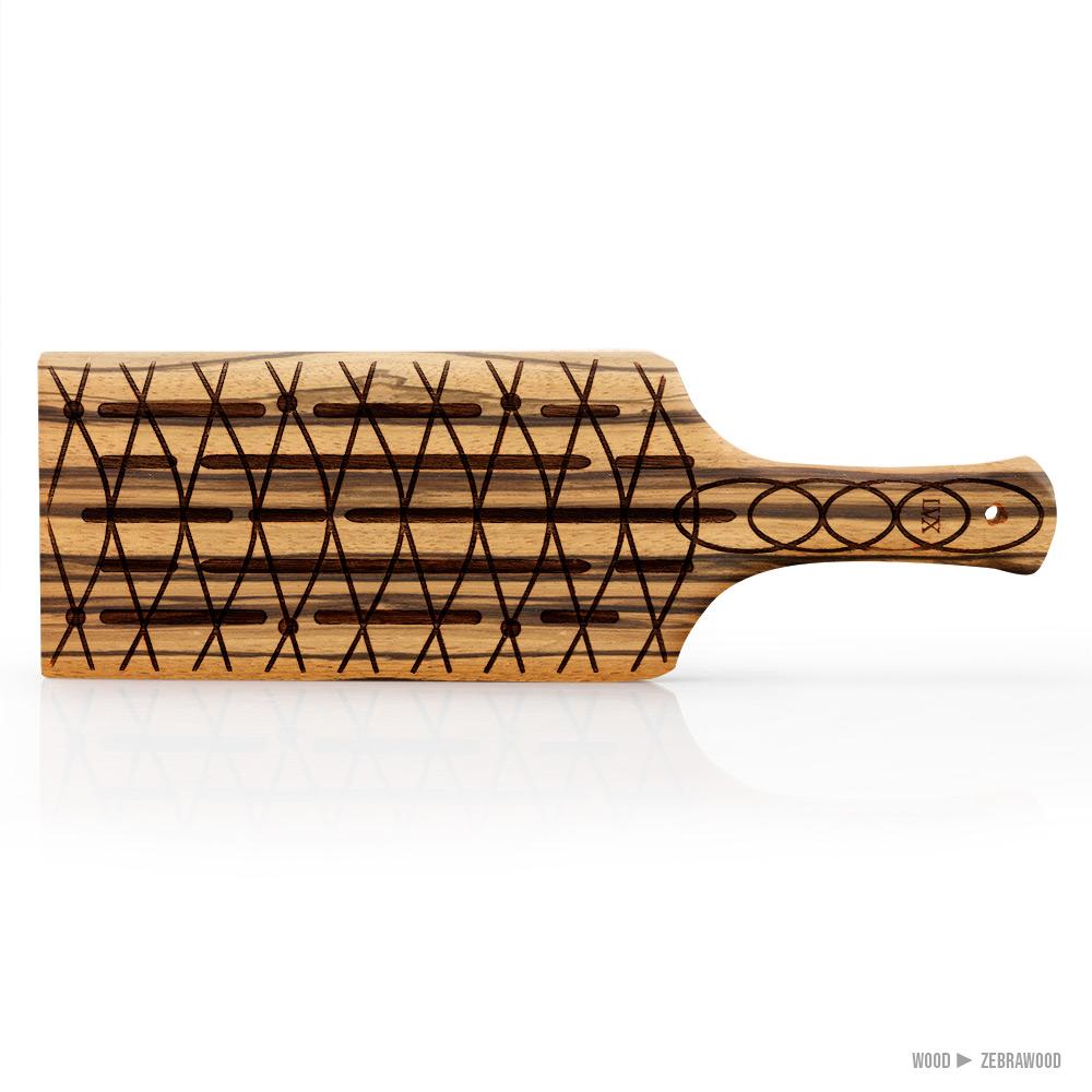 Zebrawood Slotted Paddle | Handmade BDSM Paddle by LVX Supply & Co