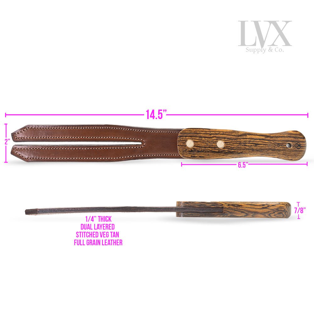 Split &amp; Stitched Leather Tawse Paddle