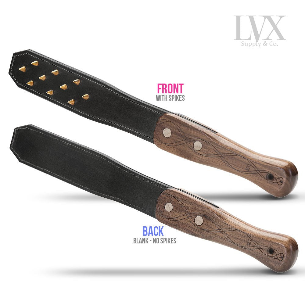 Spike Studded Leather Strap Paddle
