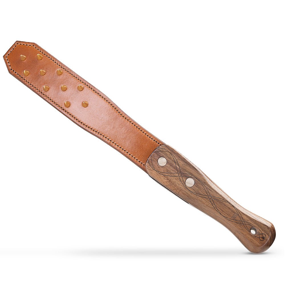 Spike Studded Leather Strap Paddle