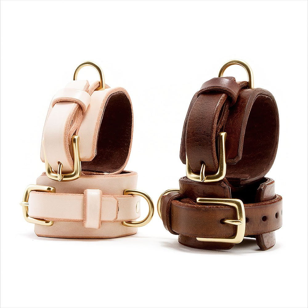 Leather Collar & Cuffs SET [Suede-Lined]