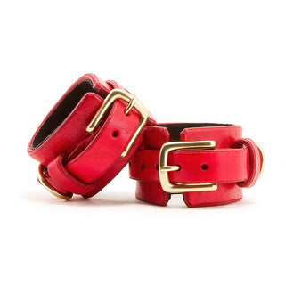Leather Collar & Cuffs SET [Suede-Lined]